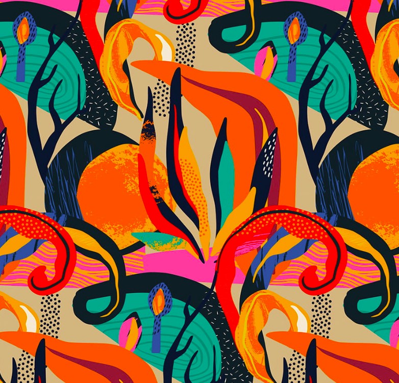 abstrakcja pomaranczowe liscie