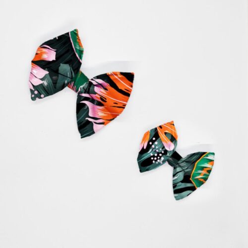 kokardy pomaranczowe liscie monstery