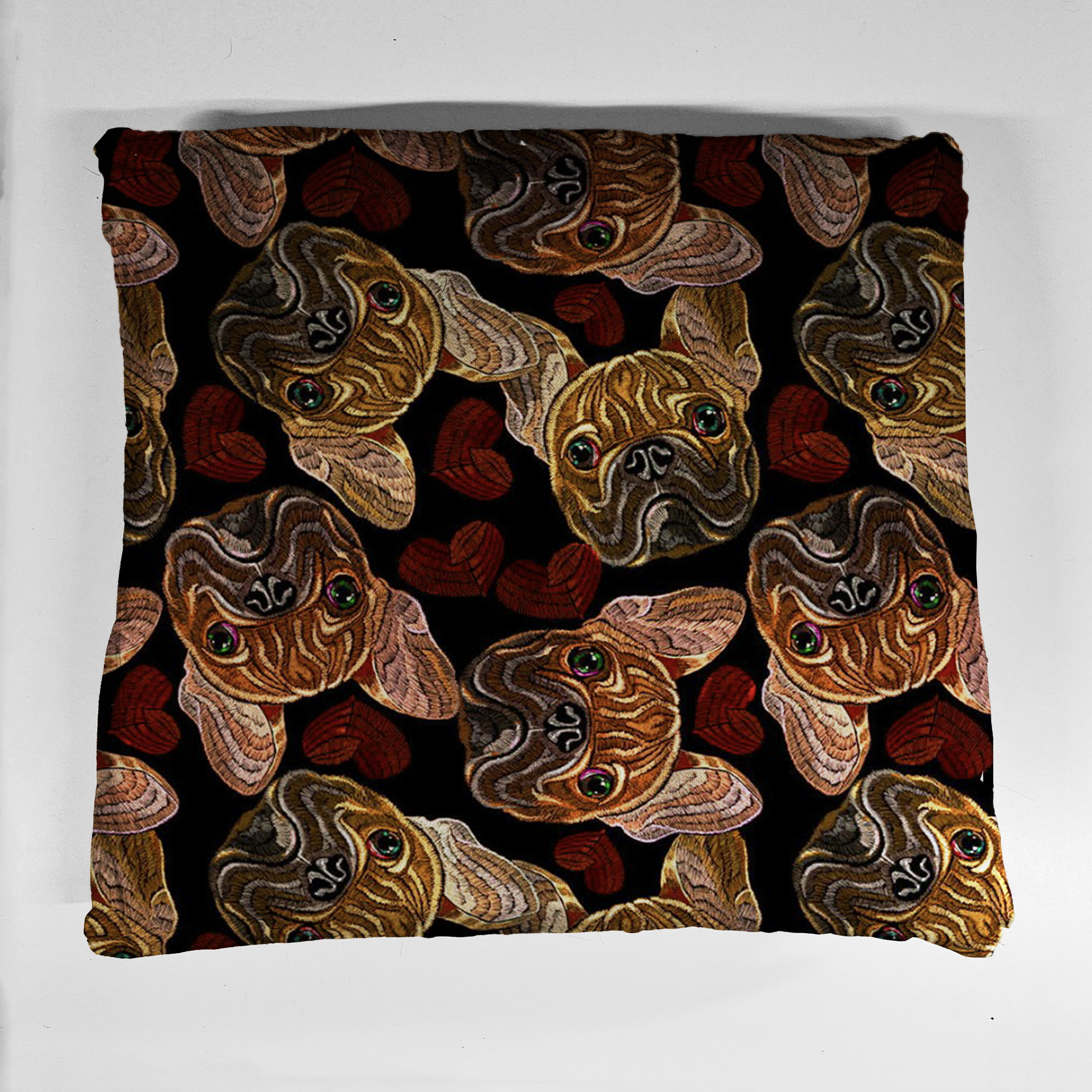 poduszka buld imit haftu