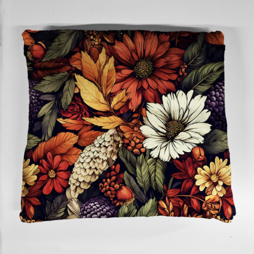 poduszka jesienne kwiaty