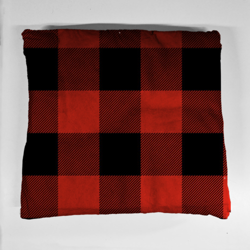 poduszka krata czerw czar