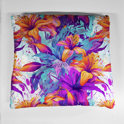 poduszka malowane lilie