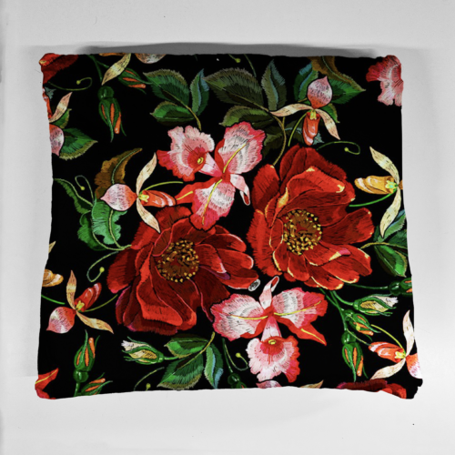 poduszka róże imit haftu