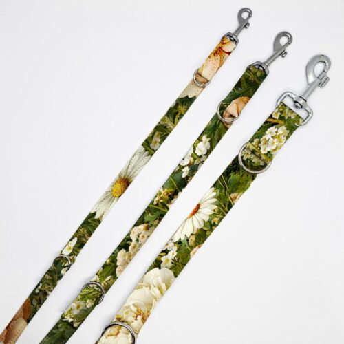 smycze JASNE KWIATY NA ZIELONYM