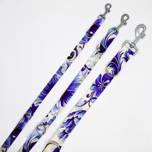 smycze kwiaty gfajans