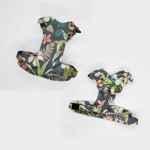 szelki bezuciskowe razen kwiaty na graficie