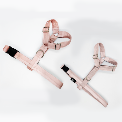 szelki klasyczne razem brudny róż