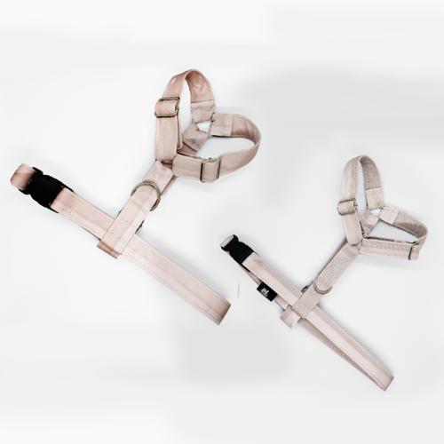 szelki klasyczne razem jasny róż