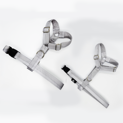 szelki klasyczne razem jasny szary