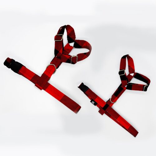 szelki klasyczne razem krata czerw czar