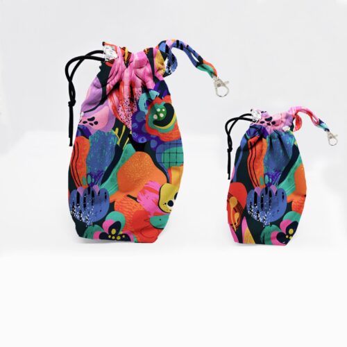 worki na smaczki abstr kolor kwiaty