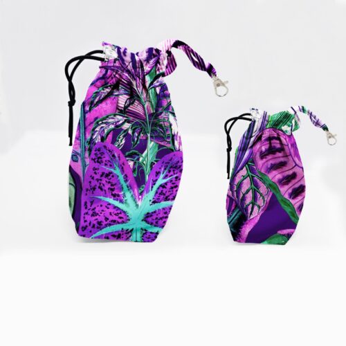 worki na smaczki fiolet liscie