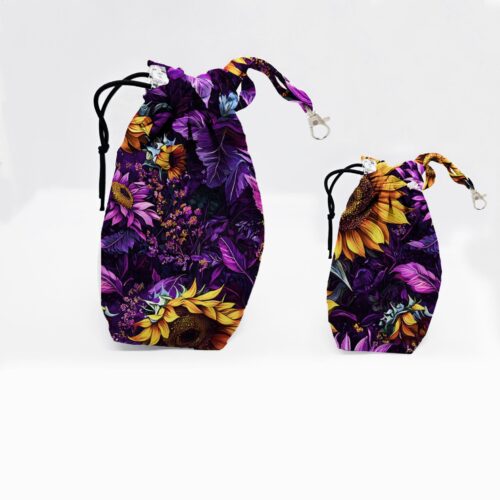 worki na smaczki fiolet sloneczmniki