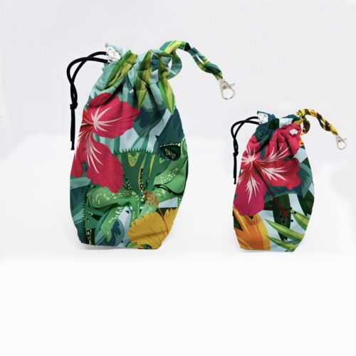 worki na smaczki kameleony w kwiat