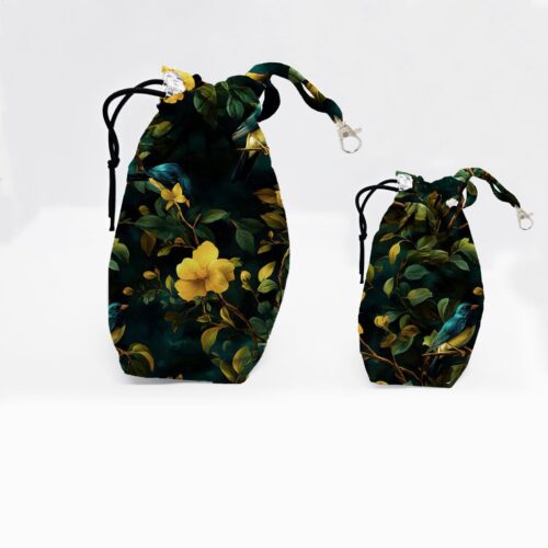 worki na smaczki ptaki w zoltyc kwiat