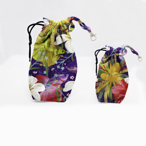 worki na smaczki ryby w kwiatach