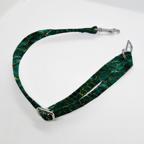 zapiecie pasa ziel zlota skora weza